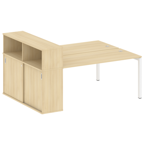 Бенч-система с шкафом-купе на П-обр. м/к Metal System Quattro 50БП.РС-СШК-2.4 фото 15