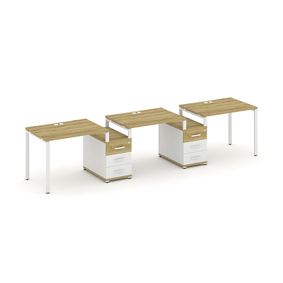 Бенч-система на 3 места с 2 опорными тумбами Concept CN.ORS-325