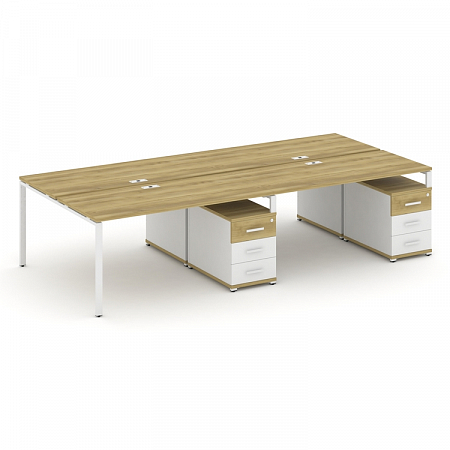 Бенч-система на 4 места с 2 опорными тумбами Concept CN.DRS-320