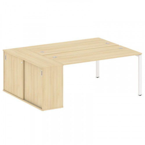 Бенч-система с шкафом-купе на П-обр. м/к Metal System БП.РС-СШК-1.4