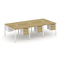 Бенч-система на 6 мест с подвесными тумбами Concept CN.DRS-153