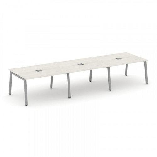 Style Project Стол переговорный SN-5A.SPRG-053 Тиквуд Светлый/Металл Белый 4410*1180*750 фото 14