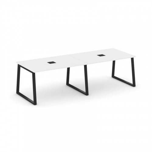 Style Project Стол переговорный SN-6T1.SPRG-012 Акация Лорка/Металл Антрацит/Заглушка Металл Антраци фото 6