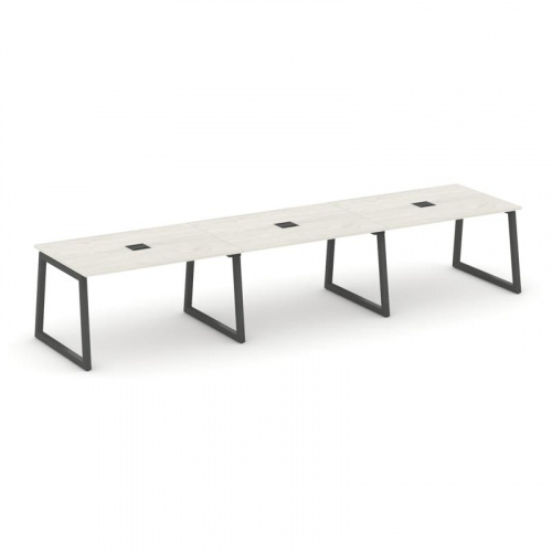 Style Project Стол переговорный SN-5T1.SPRG-024 Акация Лорка/Металл Антрацит/Заглушка Металл Антраци фото 24