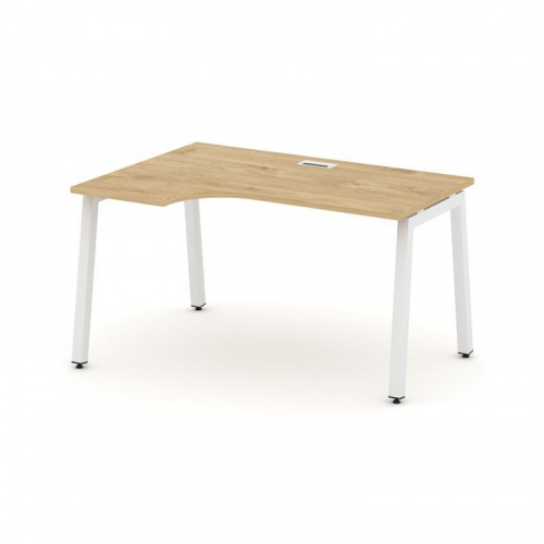Style Project Стол рабочий эргоном. SN-5A.SPA-011(L) Вяз Благородный/Металл Белый 1380*700/980*750 фото 22