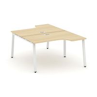 Style Project Рабочая станция эргоном. SN-6A.DRPA-001 Акация Лорка/Металл Белый 1380*1232/1992*750