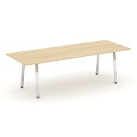 Style Project Direct Lux Стол переговорный M-SN-6A.SPRG-258.3 Акация Лорка/Нержавеющая Сталь/Хром 25