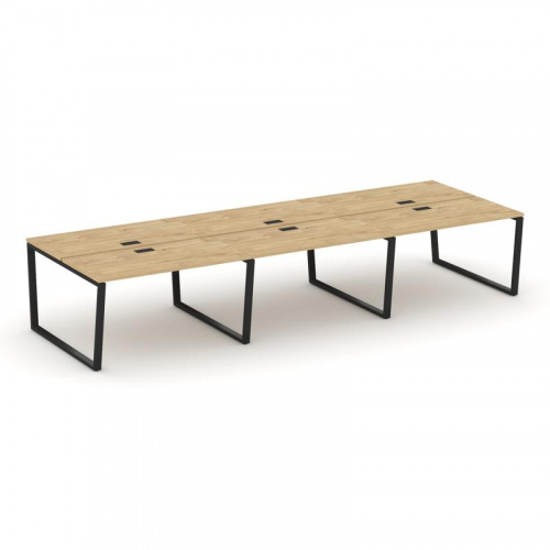 Style Project Рабочая станция 2-х сторон. SN-6T2.DRS-081 Акация Лорка/Металл Антрацит/Заглушка Пласт