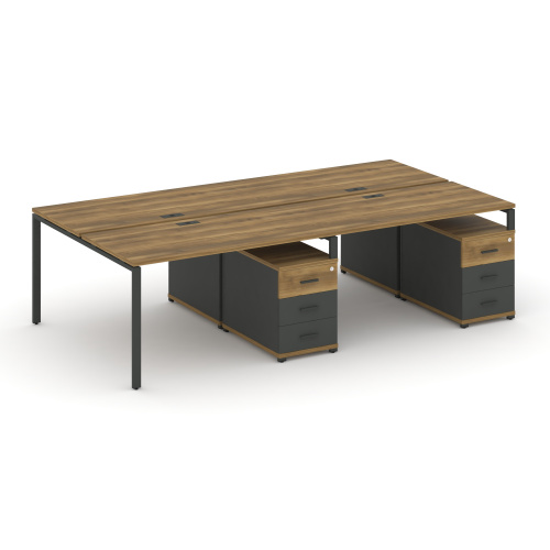 Бенч-система на 4 места с 2 опорными тумбами Concept CN.DRS-318