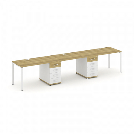 Бенч-система на 3 места с 2 опорными тумбами Concept CN.ORS-433