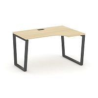 Style Project Стол рабочий эргоном. SN-6T2.SPA-011(R) Акация Лорка/Металл Антрацит/Заглушка Пластик