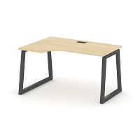 Style Project Стол рабочий эргоном. SN-5T1.SPA-011(L) Акация Лорка/Металл Антрацит/Заглушка Пластик