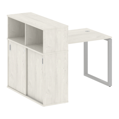 Стол письменный с шкафом-купе на О-обр. м/к Метал систем БО.РС-СШК-3.1