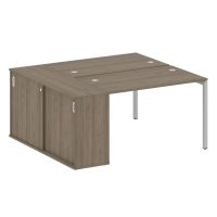 Бенч-система с шкафом-купе на П-обр. м/к Metal System Quattro 40БП.РС-СШК-1.2