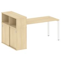 Стол письменный с шкафом-купе на П-обр. м/к Метал систем БП.РС-СШК-3.4