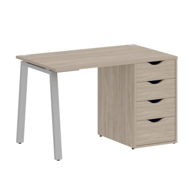 Home Office Стол письменный VR.SP-3-118.4.A Дуб Аттик/Металл Серый 1180*720*750