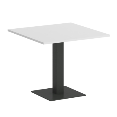 Home Office Стол квадратный VR.SP-5-90.2 Белый Бриллиант/Металл Антрацит 900*900*753