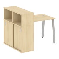 Стол письменный с шкафом-купе на А-обр. м/к Метал систем БА.РС-СШК-3.1