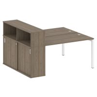 Бенч-система с шкафом-купе на П-обр. м/к Metal System Quattro 50БП.РС-СШК-2.3