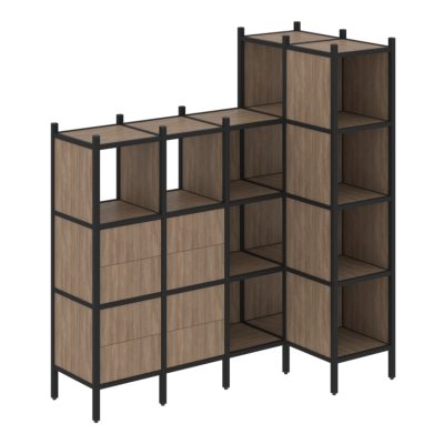 Стеллаж офисный угловой Лофт VR.L-47