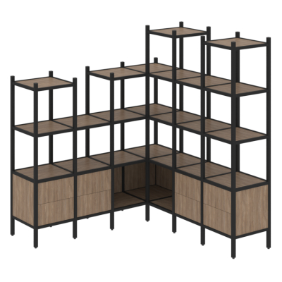 Стеллаж офисный угловой Лофт VR.L-41