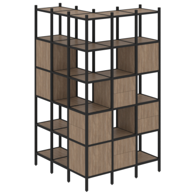 Стеллаж офисный угловой Лофт VR.L-53