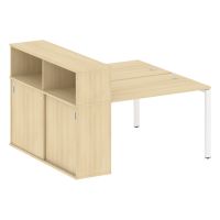 Бенч-система с шкафом-купе на П-обр. м/к Метал систем БП.РС-СШК-2.2