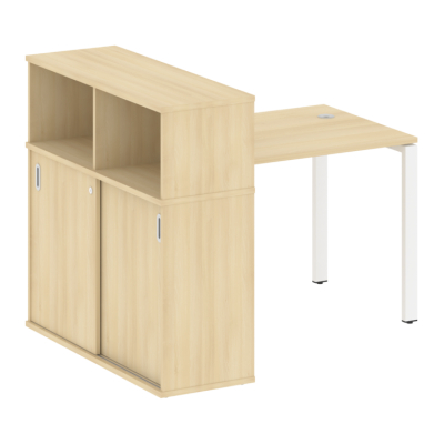 Стол письменный с шкафом-купе на П-обр. м/к Метал систем БП.РС-СШК-3.1