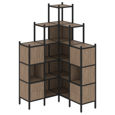 Стеллаж офисный угловой Лофт VR.L-45