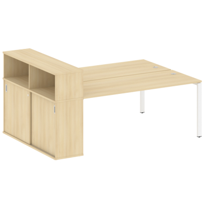 Бенч-система с шкафом-купе на П-обр. м/к Метал систем БП.РС-СШК-2.5