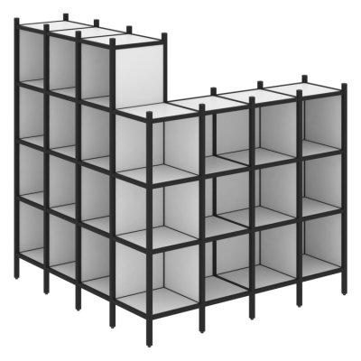 Стеллаж офисный угловой Лофт VR.L-60