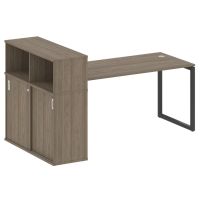 Стол офисный с шкафом-купе на О-обр. м/к Метал систем Quattro 40БО.РС-СШК-3.4