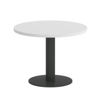 Home Office Стол журнальный круглый VR.SP-5-60.1G Белый Бриллиант/Металл Антрацит 600*600*453