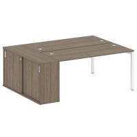 Бенч-система с шкафом-купе на П-обр. м/к Metal System Quattro 50БП.РС-СШК-1.4